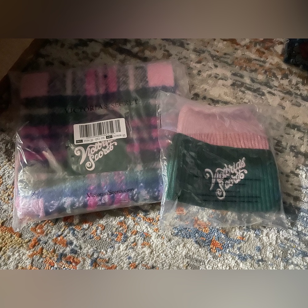 Victoria secret hat beanie and scarf scarves warm and cozy! Winter accessories